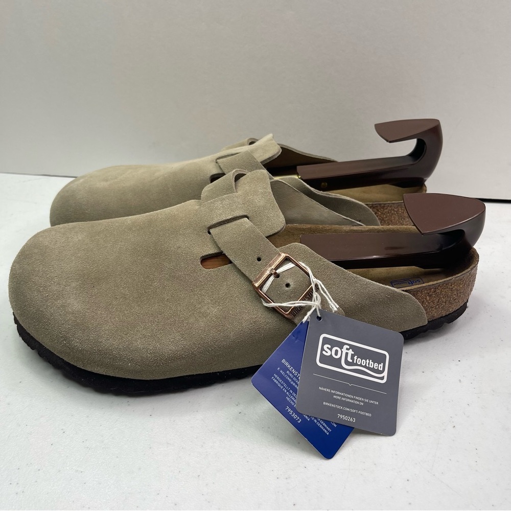 Birkenstock New w/o Box Boston Taupe Suede Soft Footbed Narrow Width Size 46